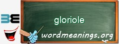 WordMeaning blackboard for gloriole